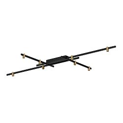 Luminaire de plafond TRACE GRID 1.0 Bas, direct IP20, champagne, mat, noir profond gradable