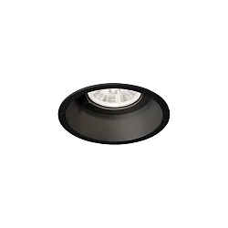 Projecteur encastré DEEP 1.0 à 1 flamme, rigide, avec ressorts à lames IP20, mat, noir profond gradable