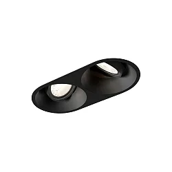 Downlight DEEP 2.0 à 2 flammes IP20, noir gradable