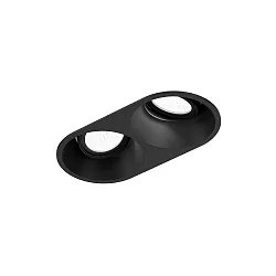 Plafonnier encastré DEEP ADJUST 2.0 - LED à 2 flammes, pivotant à la cardan, avec ressorts à pince IP20, mat
