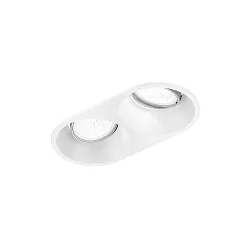 Plafonnier encastré DEEP ADJUST 2.0 - LED à 2 flammes, pivotant à la cardan, avec ressorts à pince IP20, mat
