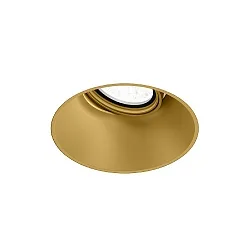 Plafonnier encastré DEEP ADJUST TRIMLESS 1.0 affleurant, pivotant à la cardan, avec ressorts à pince IP20, or gradable