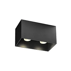 Luminaire de plafond BOX CEILING SURF 2.0 à 2 flammes, Dim-To-Warm IP20, noir mat gradable