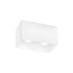 Luminaire de plafond BOX CEILING SURF 2.0 à 2 flammes, Dim-To-Warm IP20, blanc mat gradable