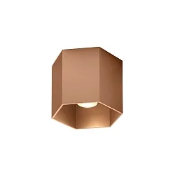Luminaire de plafond HEXO CEILING SURF 1.0 contrôlable par DALI IP20, cuivre gradable