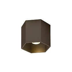 Luminaire de plafond HEXO CEILING SURF 1.0 contrôlable par DALI IP20, bronze gradable