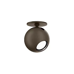 Luminaire de plafond LECA 1.0 - 350MA pivotant à la cardan, en forme de boule, montage semi-enfoui IP20, bronze gradable