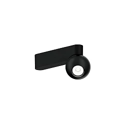 Luminaire de plafond LECA 1.0 à 1 flamme, pivotant à la cardan IP20, noir mat gradable
