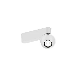 Luminaire de plafond LECA 1.0 à 1 flamme, pivotant à la cardan IP20, blanc mat gradable