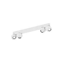 Luminaire de plafond LECA 4.0 4 flammes, pivotant à la cardan IP20, blanc mat gradable