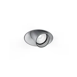 recessed spotlight QITO TRIMLESS 1.0 round, flush, cardanic IP20, brushed aluminium dimmable