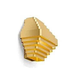 Wall luminaire J.J.W. 01, 2x E27, aluminum, gold