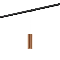 1- Luminaire à suspension monophasé RAY ON TRACK 2.0 - PAR16 cylindrique, court, avec adaptateur GU10 IP20, cuivre gradable