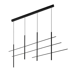 pendant luminaire NET CEILING SUSP 4.0 IP20, black matt dimmable