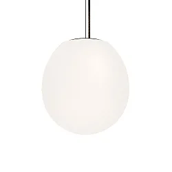 Pendant luminaire DRO SUSPENDED 3.0, Ø 29cm, E27, A60 max. 12W, aluminum / textile cable / glass, white