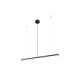 Luminaire à suspension TRACE CHANDELIER CEILING SUSP 1.0 IP20, champagne, noir mat gradable