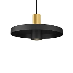 Luminaire à suspension ODREY CEILING SUSP 1.2 PAR16 GU10 IP20, or, noir mat 