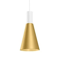pendant luminaire ODREY CEILING SUSP 1.5 PAR16 GU10 IP20, gold, white matt 