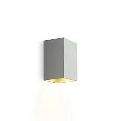 Luminaire mural d’extérieur BOX MINI 1.0 GU10 IP20, aluminium brossé gradable