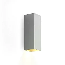 Luminaire mural BOX MINI 2.0 haut bas GU10 IP20, aluminium brossé gradable