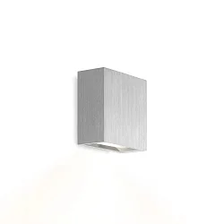 Luminaire mural CENTRAL 1.0 - UP OR DOWN à 1 flamme, plat IP20, aluminium brossé gradable
