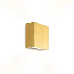 Luminaire mural CENTRAL 2.0 - UP&DOWN à 2 flammes, plat IP20, or mat gradable