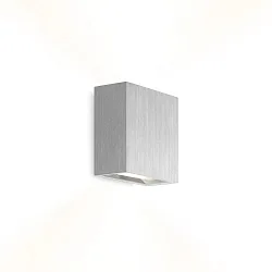 Luminaire mural CENTRAL 2.0 - UP&DOWN à 2 flammes, plat IP20, aluminium brossé gradable