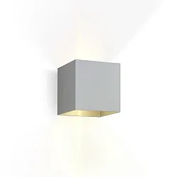 Luminaire mural BOX 1.0 haut bas G9 IP20, aluminium brossé gradable