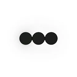 wall luminaire DOT WALL SURF 3.0 IP20, black matt dimmable