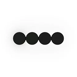 wall luminaire DOT WALL SURF 4.0 IP20, black matt dimmable