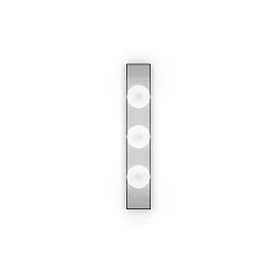 Luminaire de miroir RUVI IP44 WALL SURF 3.0 E27 IP20, aluminium, noir mat gradable