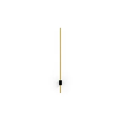 LED Design Wall luminaire FINLIN 1.0, 62.3cm, 6W 3000K, CRi >90, dimmable, black gold