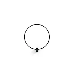 wall luminaire FINLIN ROUND WALL SURF 1.0 IP20, black matt dimmable