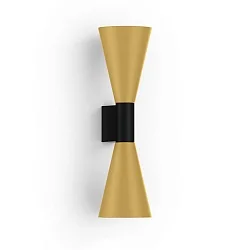 wall luminaire ODREY WALL SURF 2.5 PAR16 GU10 IP20, gold, black matt 