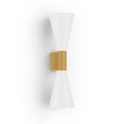 wall luminaire ODREY WALL SURF 2.5 PAR16 GU10 IP20, gold, white matt 