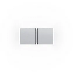 Luminaire mural CG SQUARE 2P SMALL G9 IP20, aluminium brossé