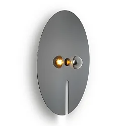 Luminaire mural MIRRO WALL 3.0 E27 IP20, chrome, noir gradable