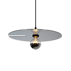 Luminaire à suspension MIRRO 2.0 médium E27 IP20, chrome, noir gradable