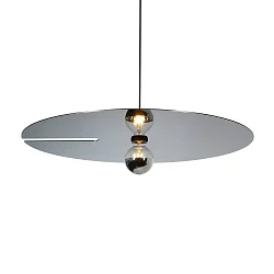 Luminaire à suspension MIRRO 3.0 grand E27 IP20, chrome, noir gradable