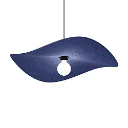 Luminaire à suspension WAVE SOFT 1.0 E27 IP20, bleu indigo