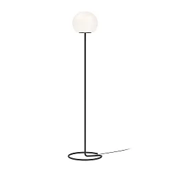 Lampadaire DRO FLOOR 3.0 - 165CM avec interrupteur, avec variateur à cordon E27 IP20, blanc opale, noir mat gradable
