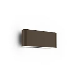 Luminaire mural d’extérieur KIOSK 1.0 haut bas, avec optique de lentille IP65, bronze gradable
