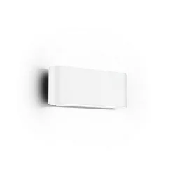 Luminaire mural d’extérieur KIOSK 1.0 haut bas, avec optique de lentille IP65, blanc mat gradable