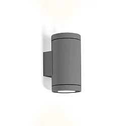 Luminaire mural d'extérieur TUBE WALL 2.0 PAR16 haut / bas, cylindrique GU10 IP65, gris foncé