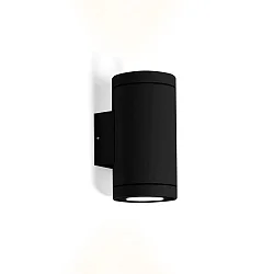 Luminaire mural d'extérieur TUBE WALL 2.0 LED PHASE haut / bas, bilatéral IP65, noir gradable