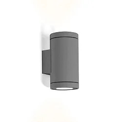 Luminaire mural d'extérieur TUBE WALL 2.0 LED PHASE haut / bas, bilatéral IP65, gris foncé gradable