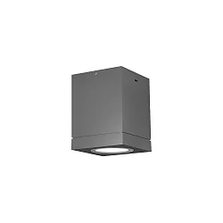 Plafonnier extérieur TUBE CARRÉ 1.0 PAR16 Bas, angulaire, rigide GU10 IP65, gris foncé