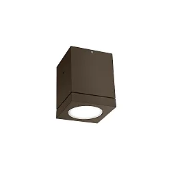 Plafonnier extérieur TUBE CARRÉ 1.0 PAR16 Bas, angulaire, rigide GU10 IP65, bronze