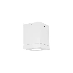 Plafonnier extérieur TUBE CARRÉ 1.0 PAR16 Bas, angulaire, rigide GU10 IP65, blanc mat