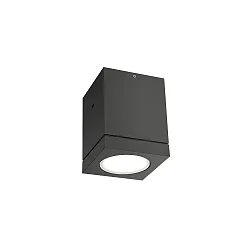 Plafonnier extérieur TUBE CARRÉ 1.0 LED PHASE Bas, angulaire, rigide IP65, anthrazit gradable